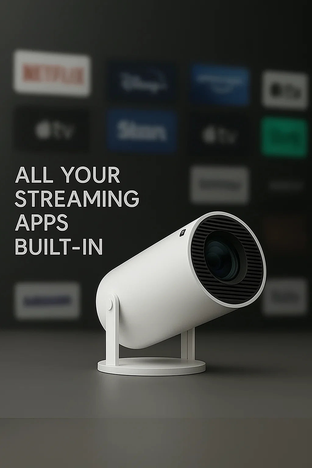 Mini Projector 4K - 180° Rotatable