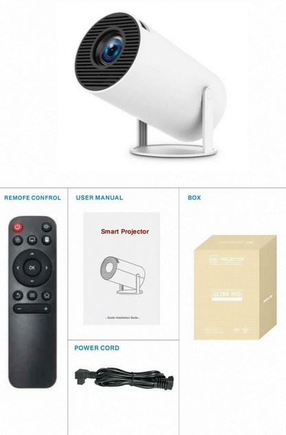 Mini Projector 4K - 180° Rotatable